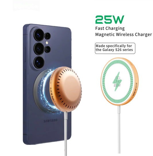 Gadget Vora 25W Magnetic Wireless Charger for Samsung Galaxy S26 Ultra